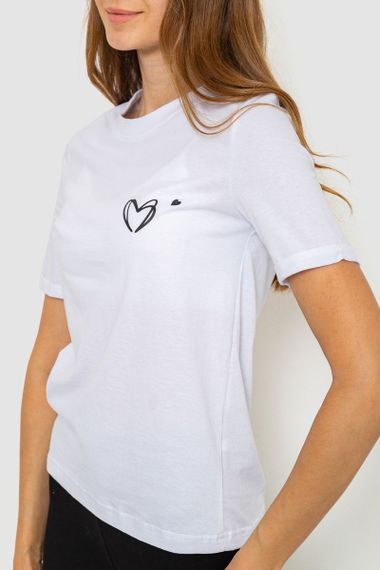 Жіноча футболка з принтом, колір білий, 241R122 | Зображення 2