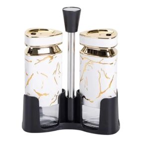 Набор для специй на подставке солонка и перечница по 120 мл Белый HP-1329