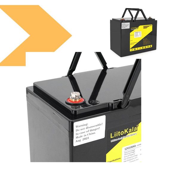 Акумуляторна батарея LiFePO4 12V 100Ah з LCD-дисплеєм LiitoKala (46725-_9667) | Зображення 1