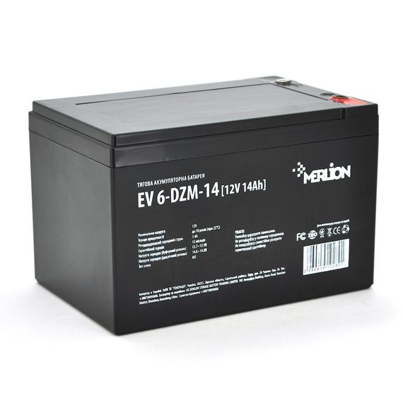 Тяговая Аккумулятор Merlion EV 6-DZM-14.12V 14A h M5 (151x98x100), Q4
