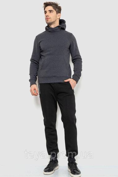 Худі чоловіче на флісі з капюшоном, колір темно-сірий, розмір XXL FA_008409 | Зображення 1