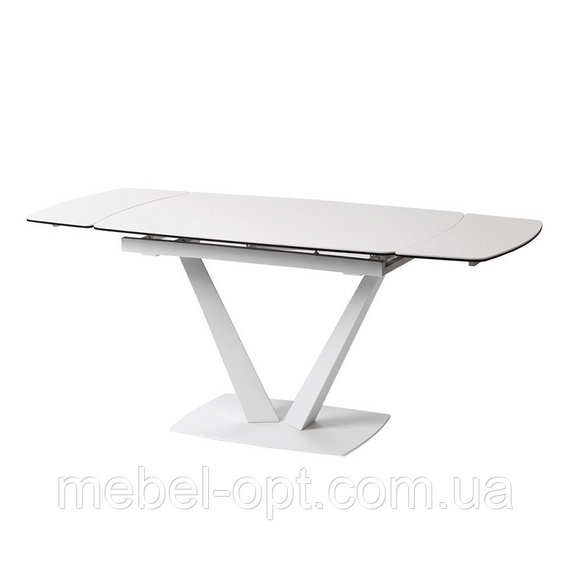 Стіл Elvi Pure White, біла кераміка 1200(+500)х800х760 мм | Зображення 2