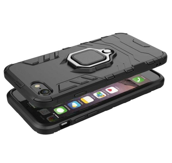 Чехол бампер Primolux Ring Armor для Apple iPhone SE / iPhone SE 2 / iPhone SE 3 - Black | Зображення 1