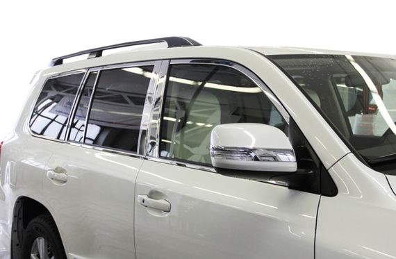Повна окантовка вікон і на стійки (нерж) для Toyota Land Cruiser 200