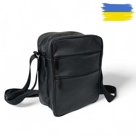 Стильна чоловіча шкіряна сумка через плече – преміальна якість та місткість, велика чоловіча сумка