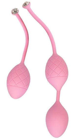 Розкішні вагінальні кульки PILLOW TALK - Frisky Pink з кристалом, діаметр 3,2 см, вага 49-75гр Sex Aura