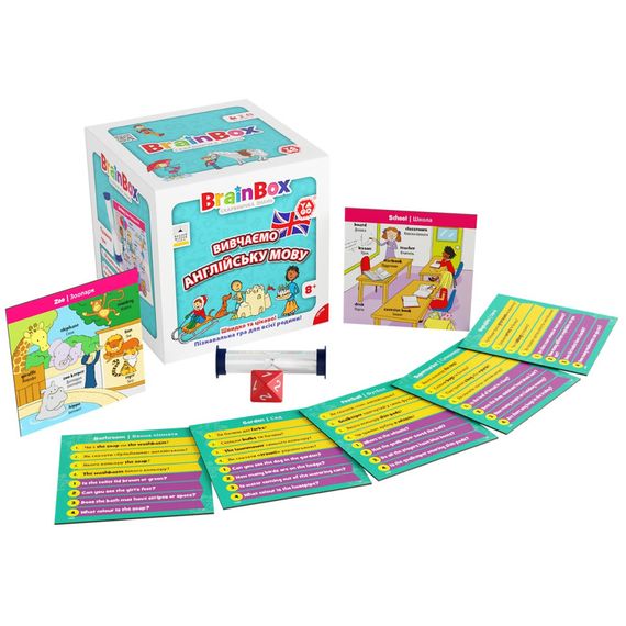 Карточная игра Brainbox "Изучаем английский язык" Yago BZZBRLLE01UA 55 карточек | Зображення 6