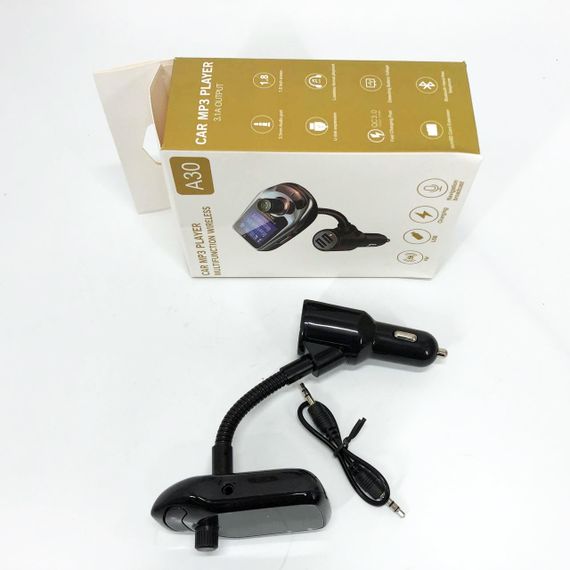 Автомобільний FM трансмітер модулятор A30 Bluetooth, Фм трансмітер від прикурювача | Зображення 7
