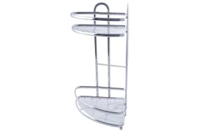 Полка для ванной Besser - 175 x 175 x *** мм угловая двойная (0439D)