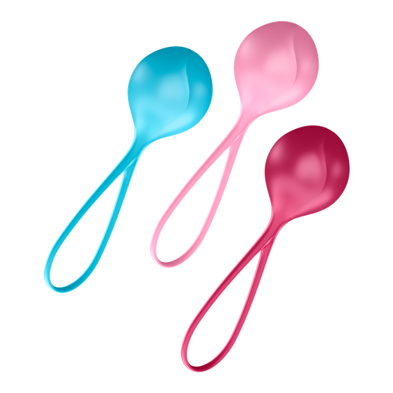 Набор одинарных вагинальных шариков Satisfyer Strengthening Balls разноцветные sexstyle