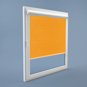 Рулонная штора Rolets Лён 2-852-350 35x170 см закрытого типа Оранжевая