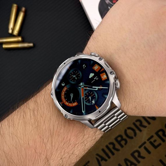 Розумний годинник Modfit Tactic Blaze Silver Steel + ремінець в подарунок | Зображення 5