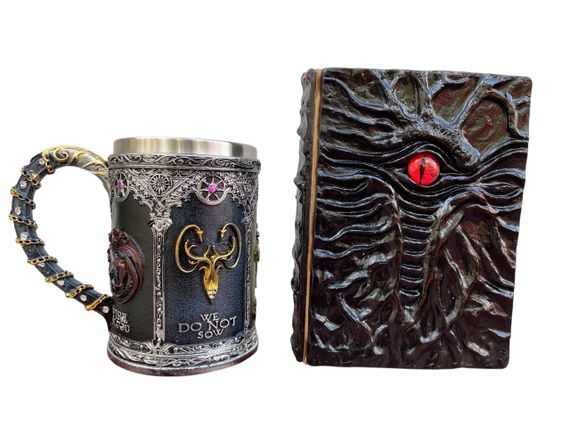 Подарунковий набір Кухоль 3D Сім Королівств і Блокнот 3D «Книга, що дивиться у відповідь»