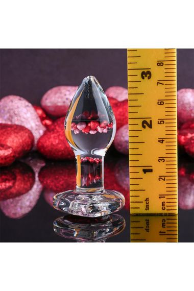 Скляний анальний затор ADAM ET EVE RED HEART GEM GLASS PLUG SMALL | Зображення 2