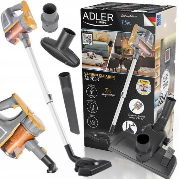 Вертикальный пылесос без мешка Adler AD 7036 ручной  на 800Вт для дома и автомобиля с колбой на 1,5л | Зображення 1