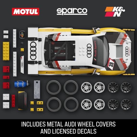 Премиум машинка-конструктор Mattel Brick Shop Hot Wheels Elite Series ’15 Audi R8 LMS 820 деталей | Зображення 3