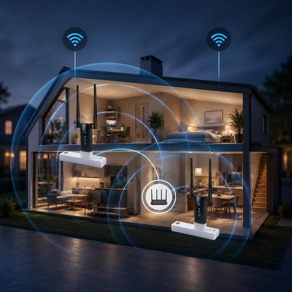 USB Wi-Fi репитер / Двухантенный ретранслятор Wi-Fi / Усилитель Wi-Fi сигнала | Зображення 1