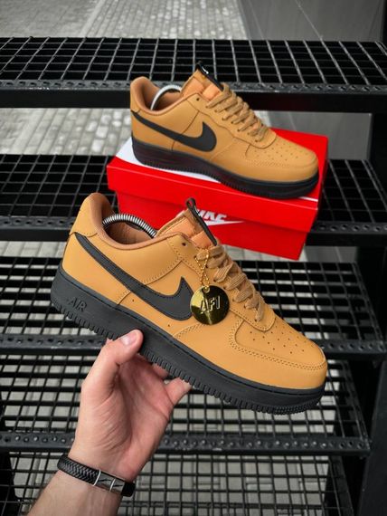 Кросівки Nike Air Force (camel, шкіра ліцензія) | Зображення 3