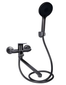 Змішувач для ванни Qtap Vlasta New QTVLA260GMB45645 Gunmetal Black PVD