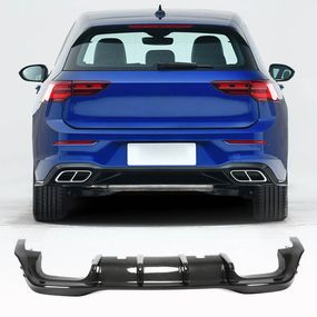 Дифузор заднього бампера (для R HB, Сухий карбон) для Volkswagen Golf 8 2019- рр