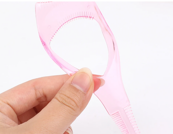 Трафарет для нанесения туши на ресницы (не пачкает кожу века) KK251 цвет розовый | Зображення 2