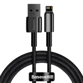 Дата кабель Baseus Tungsten Gold USB to Lightning Cable 2.4A (2m) (CALWJ-A0) Black