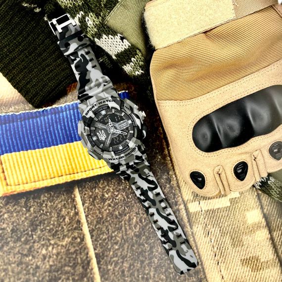 Patriot 005 Тризуб срібло Camo Grey + Коробка. | Зображення 1