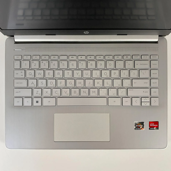Ноутбук HP Laptop 14-FQ1025NR / 14" (1920x1080) IPS / AMD Ryzen 5 5500U (6 (12) ядер по 2.1 - 4.0 GHz) / 16 GB DDR4 / 256 GB SSD / AMD Radeon Graphics 448SP / WebCam б/у + Подарок Беспроводная мышь USB | Зображення 2