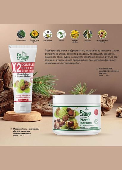 Масажний гель з екстрактом кінського каштану "Подвійний ефект" Farmasi 250 мл | Зображення 5