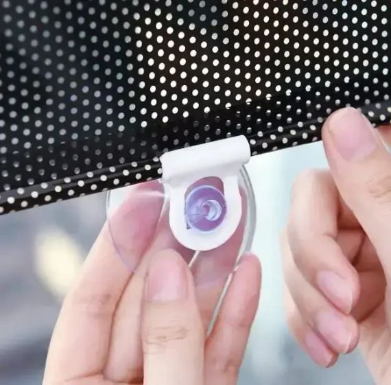 Рулонна сонцезахисна шторка на пластикові вікна 50*125 см, Чорна | Зображення 4