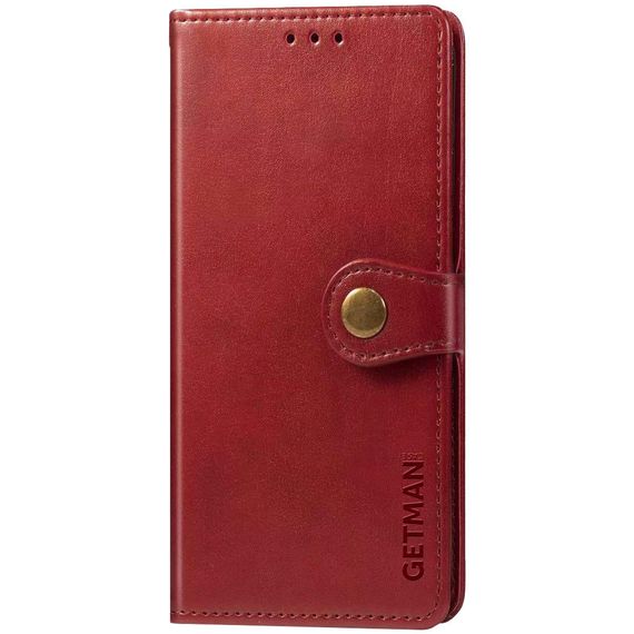 Кожаный чехол-книжка GETMAN Gallant (PU) для Xiaomi Redmi 10C Красный
