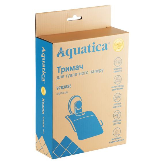Тримач для туалетного Aquatica паперу на вакуумній присосці s38 129×102×168мм (9783836) | Зображення 1