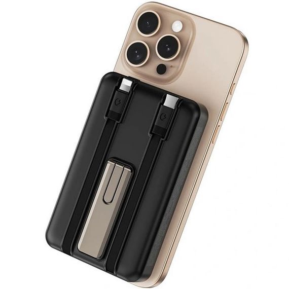 Портативний ЗП Power Bank WIWU Wi-P056 22.5W+PD20W з БЗП+iWatch with cable 10000 mAh Black