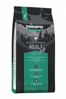 Сухий корм із м'ясом страуса для собак Chicopee HNL Soft Adult Ostrich & Potato, 2 кг