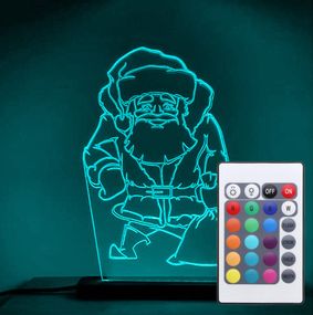 Акриловый светильник-ночник с пультом 16 цветов Святой Николай tty-n000040