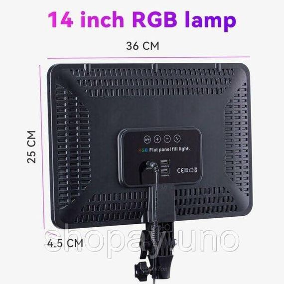 Прямокутна світлодіодна LED-лампа для фото та відео PL-36 ∙ LED-прожектор PL-36 з пультом для блогера та візажиста | Зображення 5