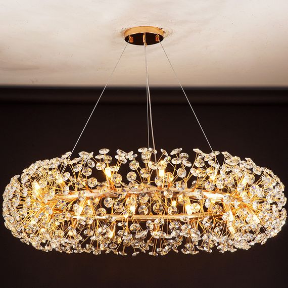 Люстра підвісна на 12 лампочок 26404 Золото 40-140х60х60 см. | Зображення 1