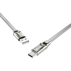Кабель BOROFONE BU12 Synergy Type-C 2.4A 1.2m Silver