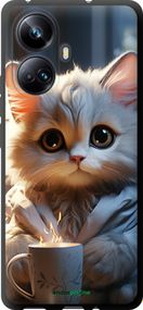 Чохол на Realme 10 Pro Plus Білий кіт "5646b-2944-2448"