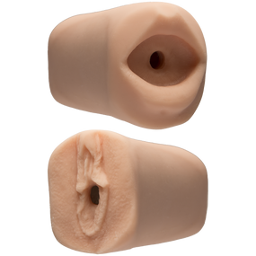 Мастурбатор двусторонний Doc Johnson Mia Malkova / Vicky Vette Ultraskyn, вагина/ротик