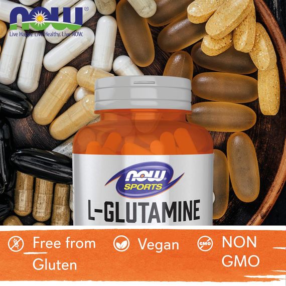 Глютамин NOW Foods L-Glutamine 1000 mg 240 vcaps | Зображення 2