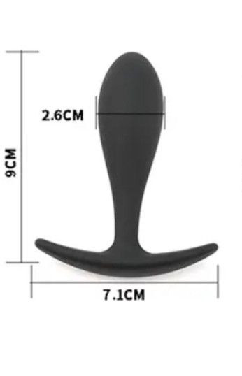 Силіконова анальна втулка Black silicone, розмір М Sex Aura | Зображення 5