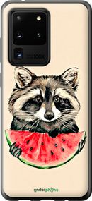 Чохол на Samsung Galaxy S20 Ultra Єнотик з кавуном "4605u-1831-2448"