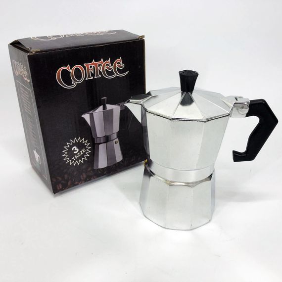 Гейзерные кофеварки на 1-3 чашки, Кофеварка для плити, Практичная кофеварка, Кофейник гейзерный BC-32 | Зображення 2