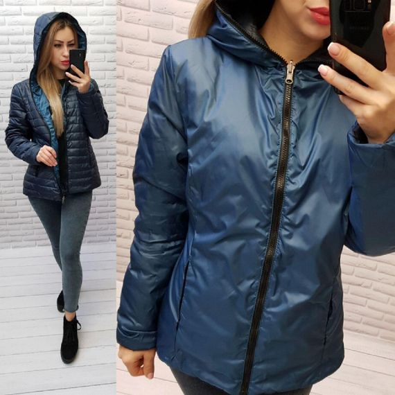 Куртка двостороння, арт.185, темно-синій / аква | Зображення 2