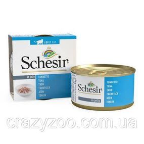 Консерва для взрослых котов Schesir Cat тунец в желе 75 г 750013