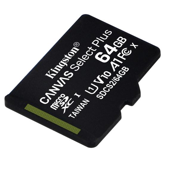 Kingston Canvas Select Plus microSD [Карта пам'яті microSD 64GB C10 UHS-I R100MB/s] (SDCS2/64GBSP) | Зображення 1