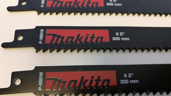 Набір полотен HSS 300 мм по дереву для шабельної пили Makita P-05016 (5 шт) | Зображення 2