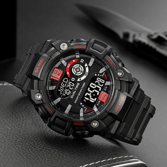 Чоловічий годинник Skmei 2018RDBK Red-Black | Зображення 3