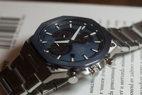 Сталеві чоловічі наручні годинники Casio оригінал Японія Edifice EFS-S570DB-2AUEF зі сталевим браслетом | Зображення 4